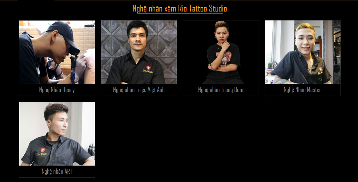 Nghệ nhân xăm tại Rio Tattoo Studio