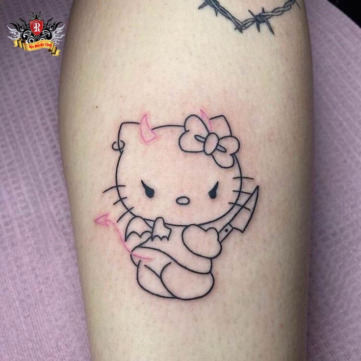 Hình xăm Hello Kitty phá cách 